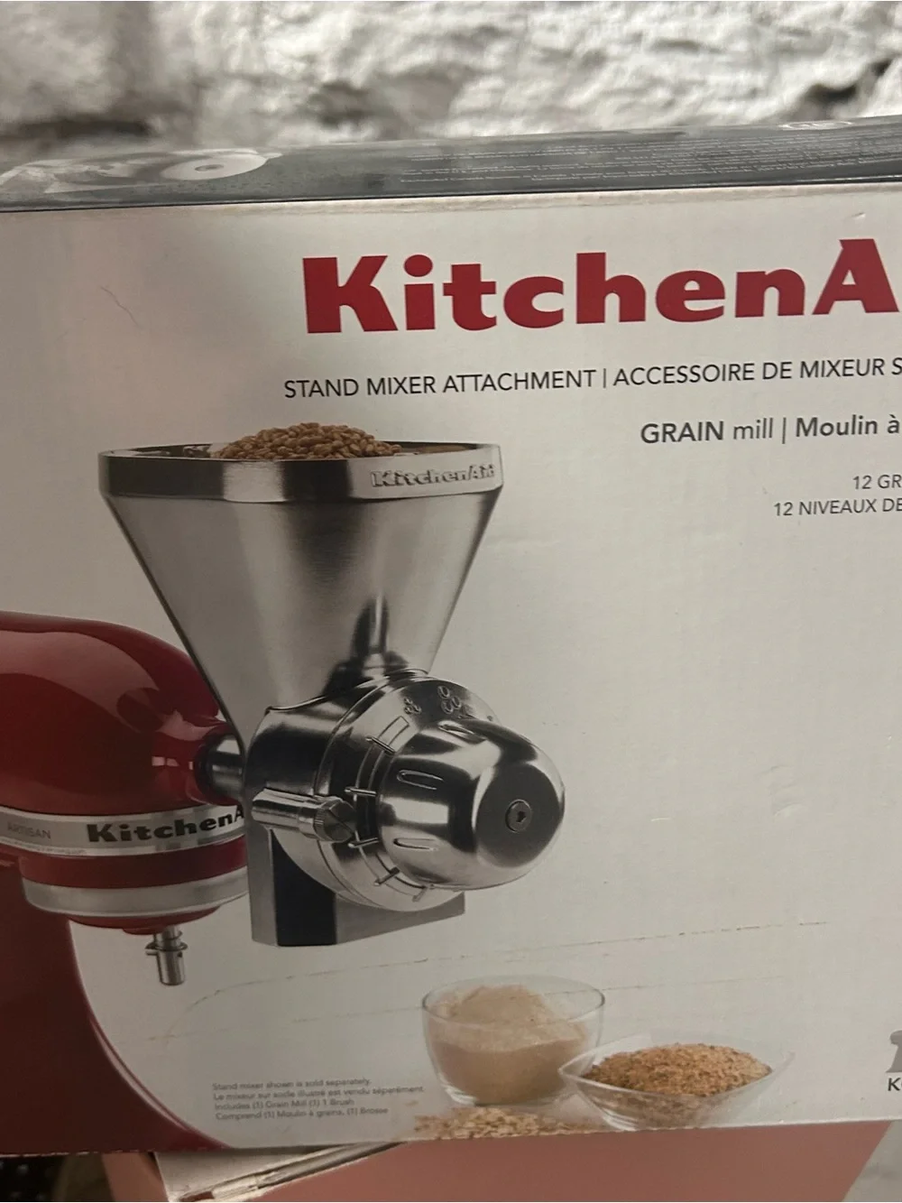 KitchenAid Stand Mixer Silver Grain Mill Attachment
